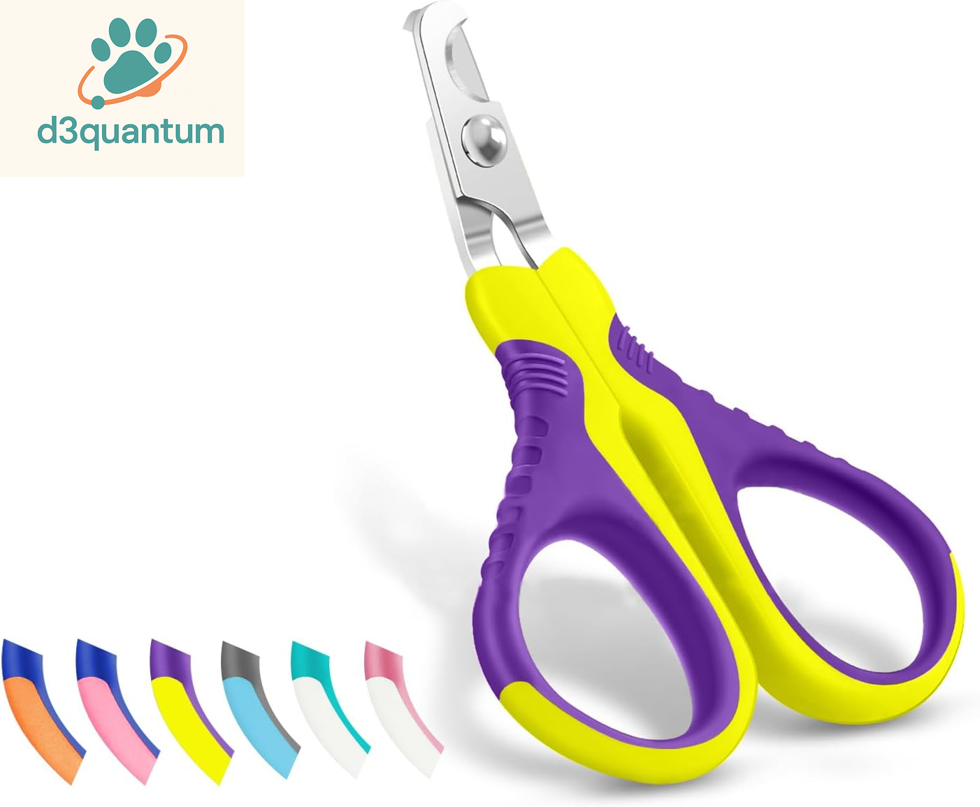 Wepet Professional Pet Nail Clippers U07.1, Curved Scissor Design for Cats, Kittens, Dogs, Puppies, and Small Animals, White/Pine Green