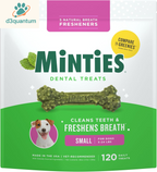 Minties Dental Chews for Small Dogs, 40 Count - Veterinarian-Recommended Mint-Flavored Treats for Dogs Weighing 5-24 lbs, Promotes Oral Hygiene by Reducing Plaque, Tartar, and Bad Breath