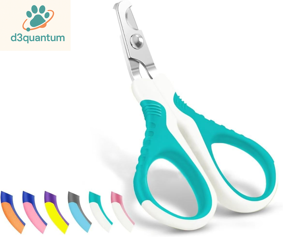 Wepet Professional Pet Nail Clippers U07.1, Curved Scissor Design for Cats, Kittens, Dogs, Puppies, and Small Animals, White/Pine Green