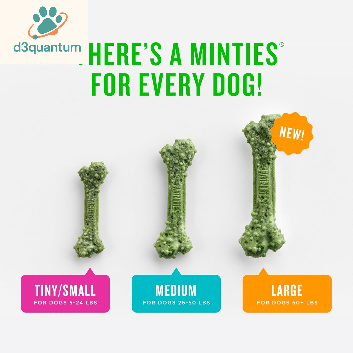 Minties Dental Chews for Small Dogs, 40 Count - Veterinarian-Recommended Mint-Flavored Treats for Dogs Weighing 5-24 lbs, Promotes Oral Hygiene by Reducing Plaque, Tartar, and Bad Breath