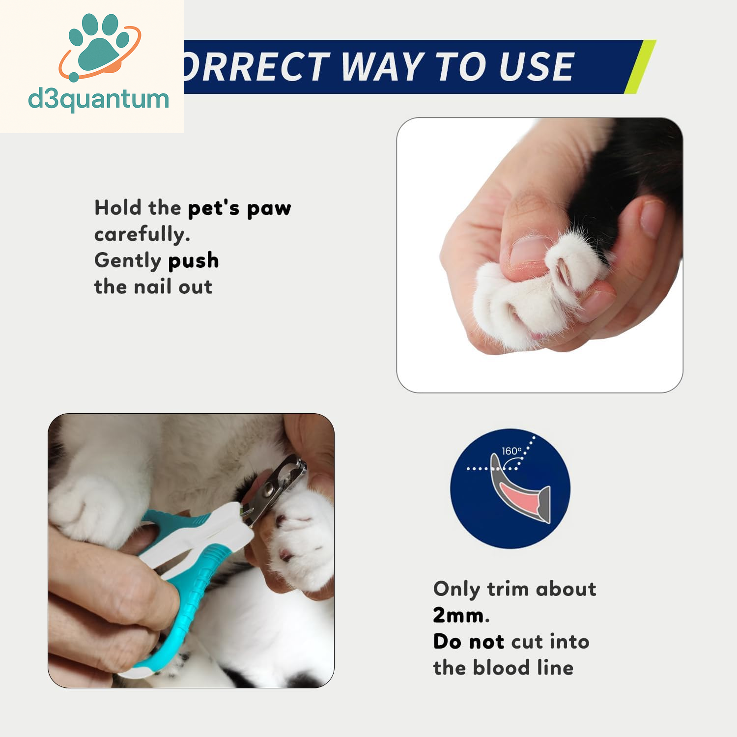 Wepet Professional Pet Nail Clippers U07.1, Curved Scissor Design for Cats, Kittens, Dogs, Puppies, and Small Animals, White/Pine Green