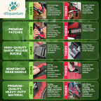 Service Dog Vest with Hook and Loop Straps and Handle - Harness Is Available in 8 Sizes from XXXS to XXL - Service Dog Harness Features Reflective Patch and Comfortable Mesh Design Bright Red