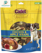 Cadet Gourmet Chicken & Apple Wrapped Dog Treats Wraps - Healthy & Natural Chicken & Apple Dog Training Treats for Small & Large Dogs - Inspected & Tested in USA (28 Oz.)