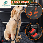 Dog Car Seat Cover, Back Seat Cover for Dogs Pet Car Seat Protector Waterproof Bench Car Seat Cover, Non-Slip Reat Seat Cover Fits Middle Armrest for Most Cars Trucks Suvs - Black