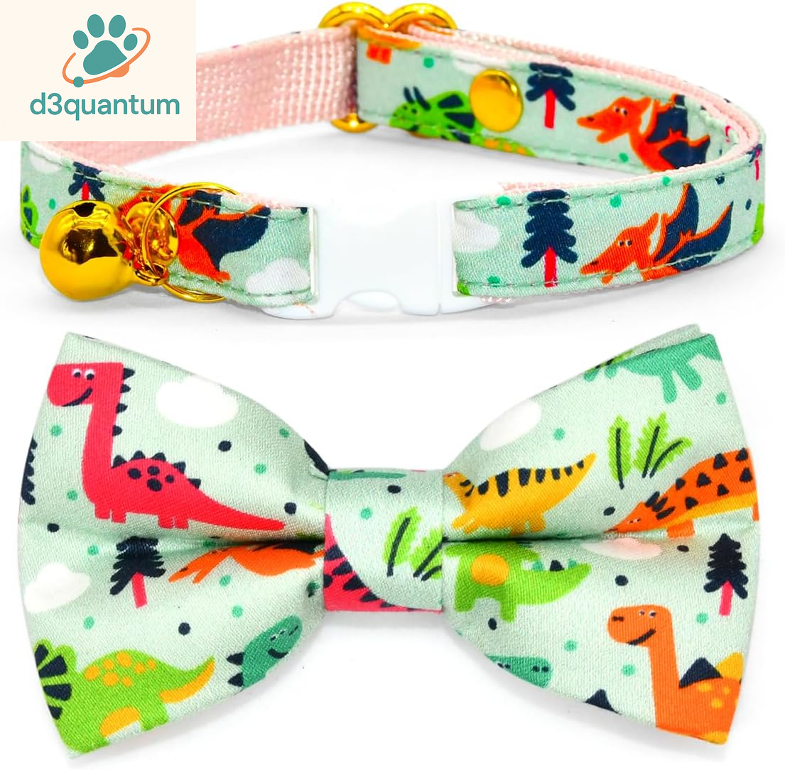 Sushi-Themed Breakaway Safety Collar and Bowtie Set for Kittens - Ideal for Weddings and Birthdays