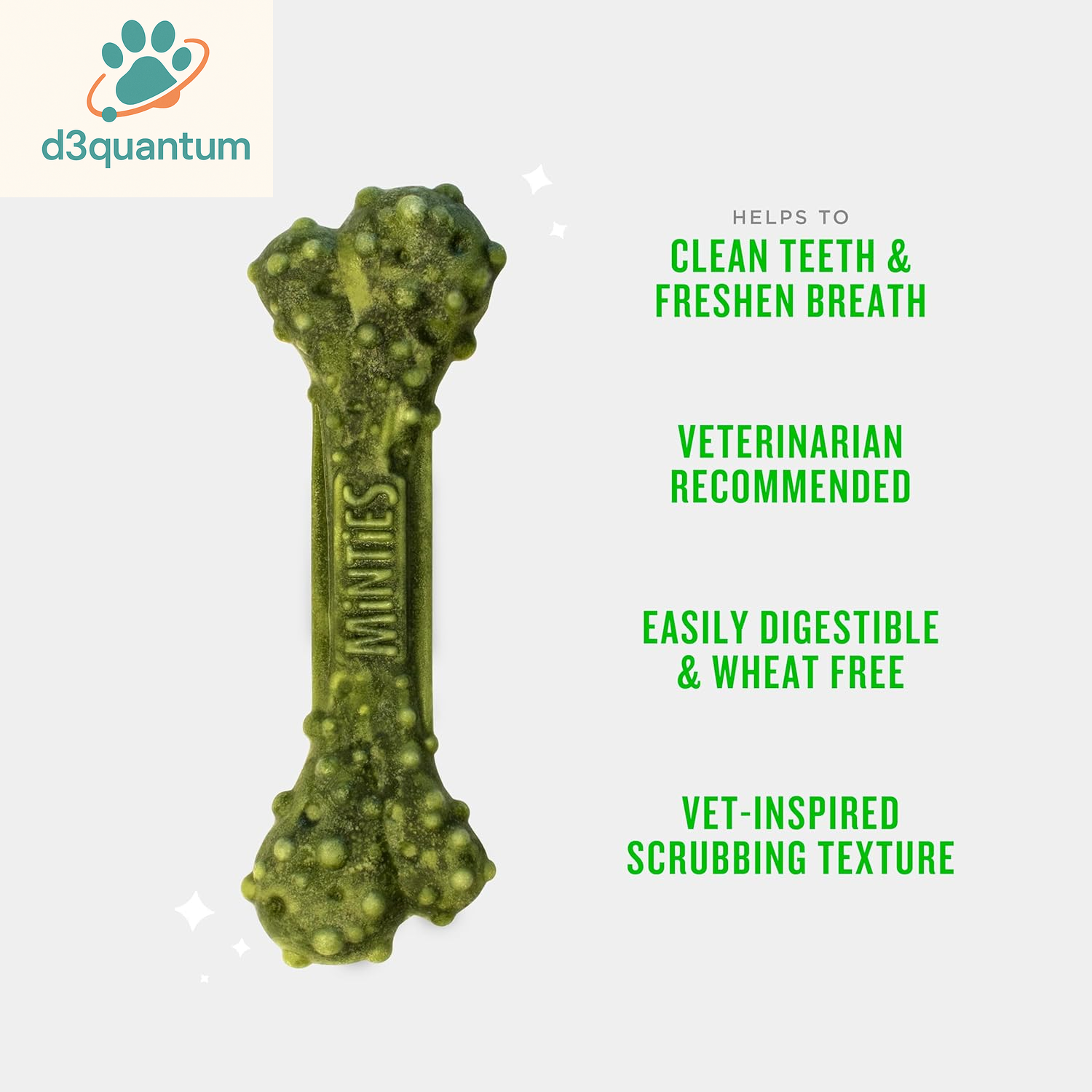 Minties Dental Chews for Small Dogs, 40 Count - Veterinarian-Recommended Mint-Flavored Treats for Dogs Weighing 5-24 lbs, Promotes Oral Hygiene by Reducing Plaque, Tartar, and Bad Breath
