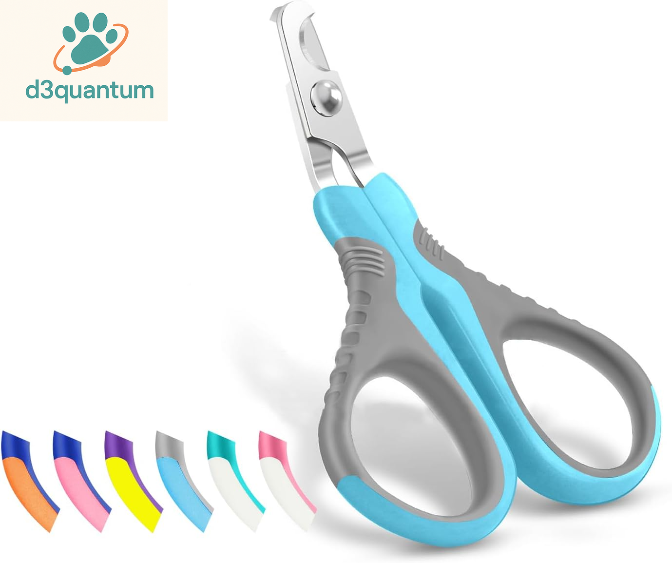 Wepet Professional Pet Nail Clippers U07.1, Curved Scissor Design for Cats, Kittens, Dogs, Puppies, and Small Animals, White/Pine Green