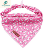 Lionet Paws Dog Bandana for Small Medium Large Dogs, Cat Kerchief Blue DOIT, Triangle Bibs Scarf for Girl or Boy