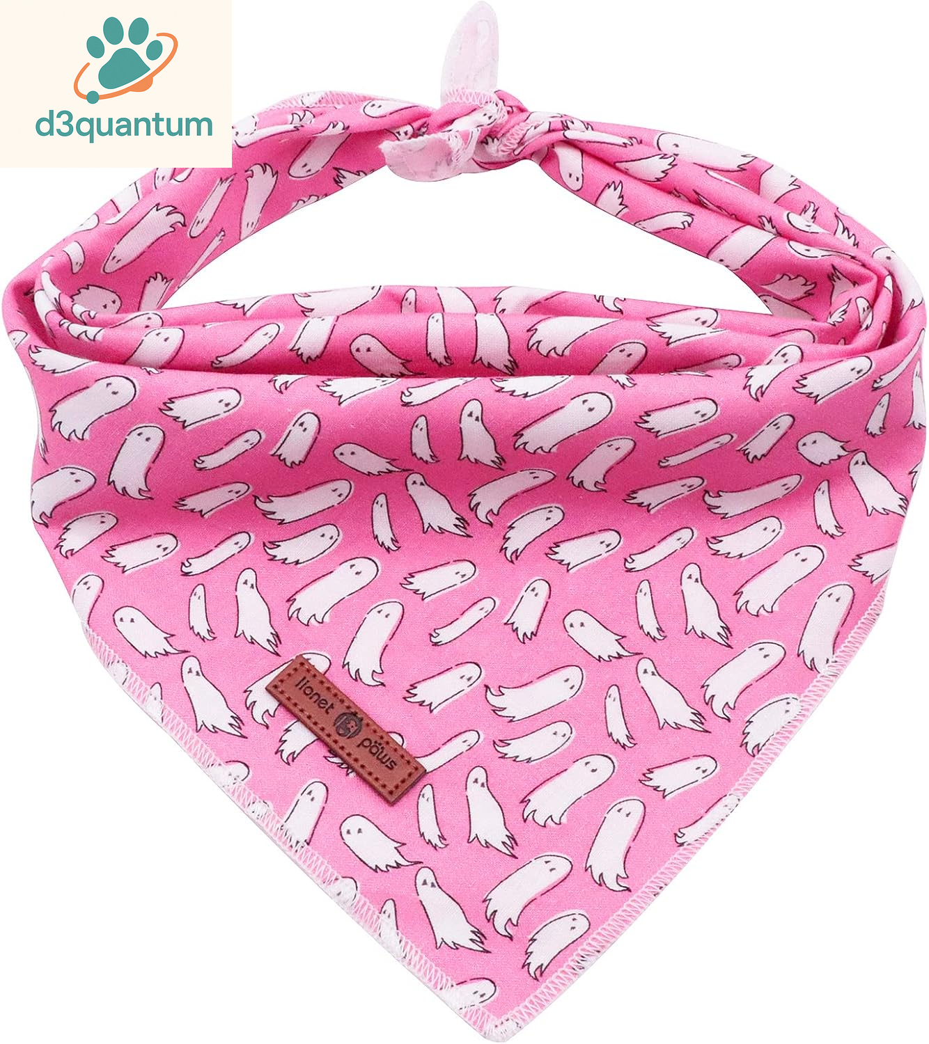 Lionet Paws Dog Bandana for Small Medium Large Dogs, Cat Kerchief Blue DOIT, Triangle Bibs Scarf for Girl or Boy