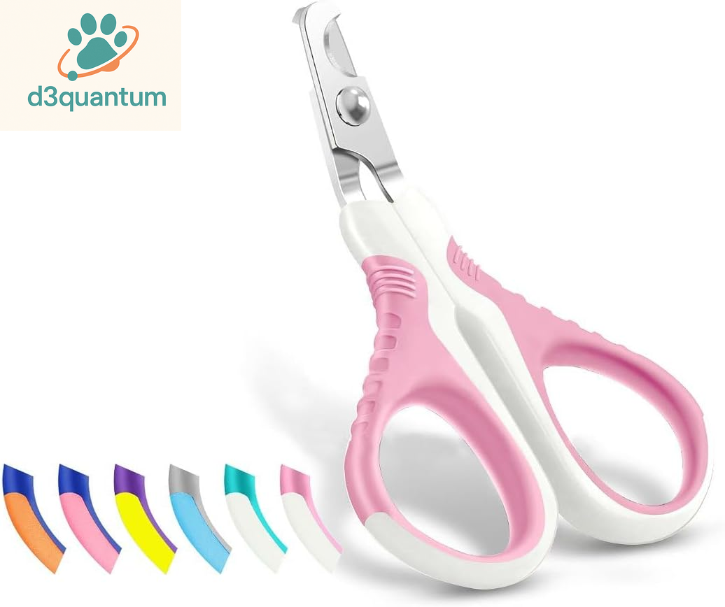 Wepet Professional Pet Nail Clippers U07.1, Curved Scissor Design for Cats, Kittens, Dogs, Puppies, and Small Animals, White/Pine Green