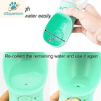 Portable Dog Water Bottle with 2.76" Trough, 12oz Leak-Proof Design for Small Pets, BPA-Free Travel Water Bottle for Hiking - Blue