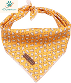 Lionet Paws Dog Bandana for Small Medium Large Dogs, Cat Kerchief Blue DOIT, Triangle Bibs Scarf for Girl or Boy