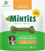 Minties Dental Chews for Small Dogs, 40 Count - Veterinarian-Recommended Mint-Flavored Treats for Dogs Weighing 5-24 lbs, Promotes Oral Hygiene by Reducing Plaque, Tartar, and Bad Breath