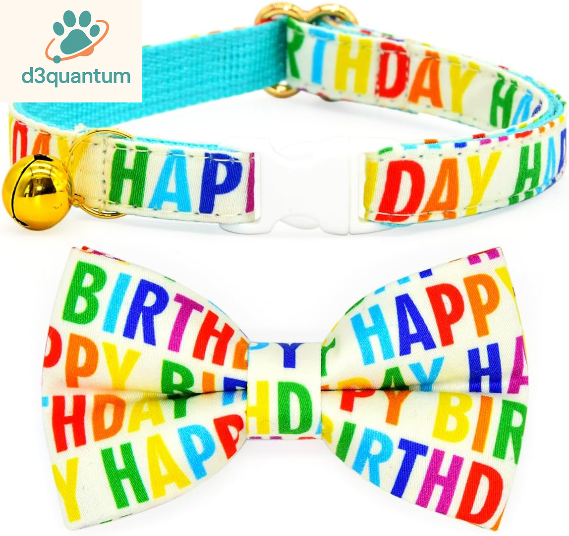 Sushi-Themed Breakaway Safety Collar and Bowtie Set for Kittens - Ideal for Weddings and Birthdays