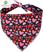 Lionet Paws Dog Bandana for Small Medium Large Dogs, Cat Kerchief Blue DOIT, Triangle Bibs Scarf for Girl or Boy