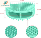Premium Soft Silicone Grooming Brush for Dogs and Cats - Versatile Bath and Massage Tool for All Coat Types - Teal
