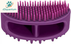 Professional Soft Silicone Grooming Brush for Dogs and Cats - Ideal for Bathing and Massaging Short or Long Hair - Purple Slicker Shedding Brush