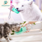 Portable Dog Water Bottle with 2.76" Trough, 12oz Leak-Proof Design for Small Pets, BPA-Free Travel Water Bottle for Hiking - Blue