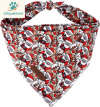 Lionet Paws Dog Bandana for Small Medium Large Dogs, Cat Kerchief Blue DOIT, Triangle Bibs Scarf for Girl or Boy