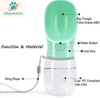 Portable Dog Water Bottle with 2.76" Trough, 12oz Leak-Proof Design for Small Pets, BPA-Free Travel Water Bottle for Hiking - Blue