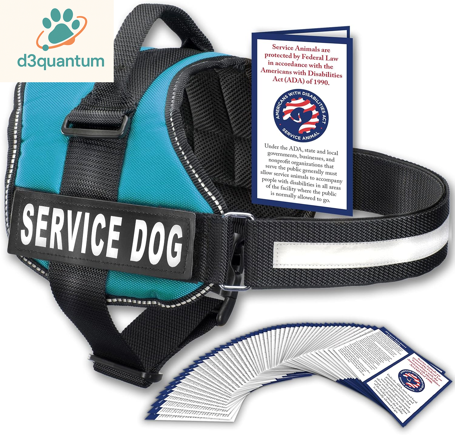 Service Dog Vest with Hook and Loop Straps and Handle - Harness Is Available in 8 Sizes from XXXS to XXL - Service Dog Harness Features Reflective Patch and Comfortable Mesh Design Bright Red
