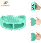 Premium Soft Silicone Grooming Brush for Dogs and Cats - Versatile Bath and Massage Tool for All Coat Types - Teal