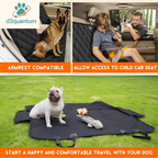 Dog Car Seat Cover, Back Seat Cover for Dogs Pet Car Seat Protector Waterproof Bench Car Seat Cover, Non-Slip Reat Seat Cover Fits Middle Armrest for Most Cars Trucks Suvs - Black