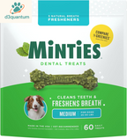 Minties Dental Chews for Small Dogs, 40 Count - Veterinarian-Recommended Mint-Flavored Treats for Dogs Weighing 5-24 lbs, Promotes Oral Hygiene by Reducing Plaque, Tartar, and Bad Breath