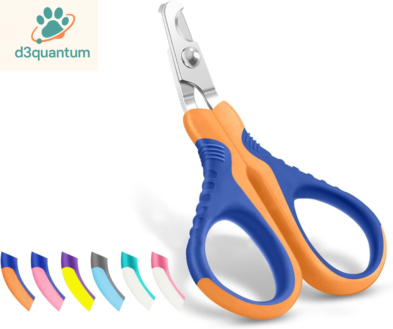 Wepet Professional Pet Nail Clippers U07.1, Curved Scissor Design for Cats, Kittens, Dogs, Puppies, and Small Animals, White/Pine Green
