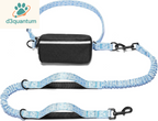 Iyoshop Hands-Free Dog Leash with Zipper Pouch, Dual Padded Handles, and Durable Bungee for Walking, Jogging, and Running (Medium, 8-25 lbs, Black)