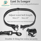 Iyoshop Hands-Free Dog Leash with Zipper Pouch, Dual Padded Handles, and Durable Bungee for Walking, Jogging, and Running (Medium, 8-25 lbs, Black)
