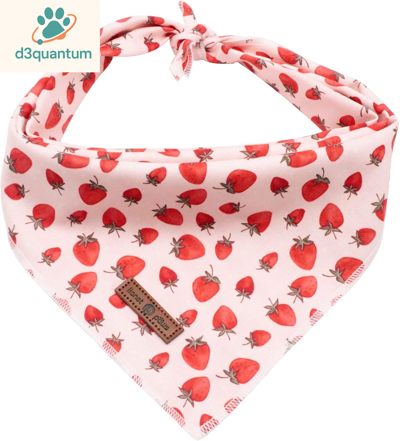 Lionet Paws Dog Bandana for Small Medium Large Dogs, Cat Kerchief Blue DOIT, Triangle Bibs Scarf for Girl or Boy