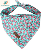 Lionet Paws Dog Bandana for Small Medium Large Dogs, Cat Kerchief Blue DOIT, Triangle Bibs Scarf for Girl or Boy
