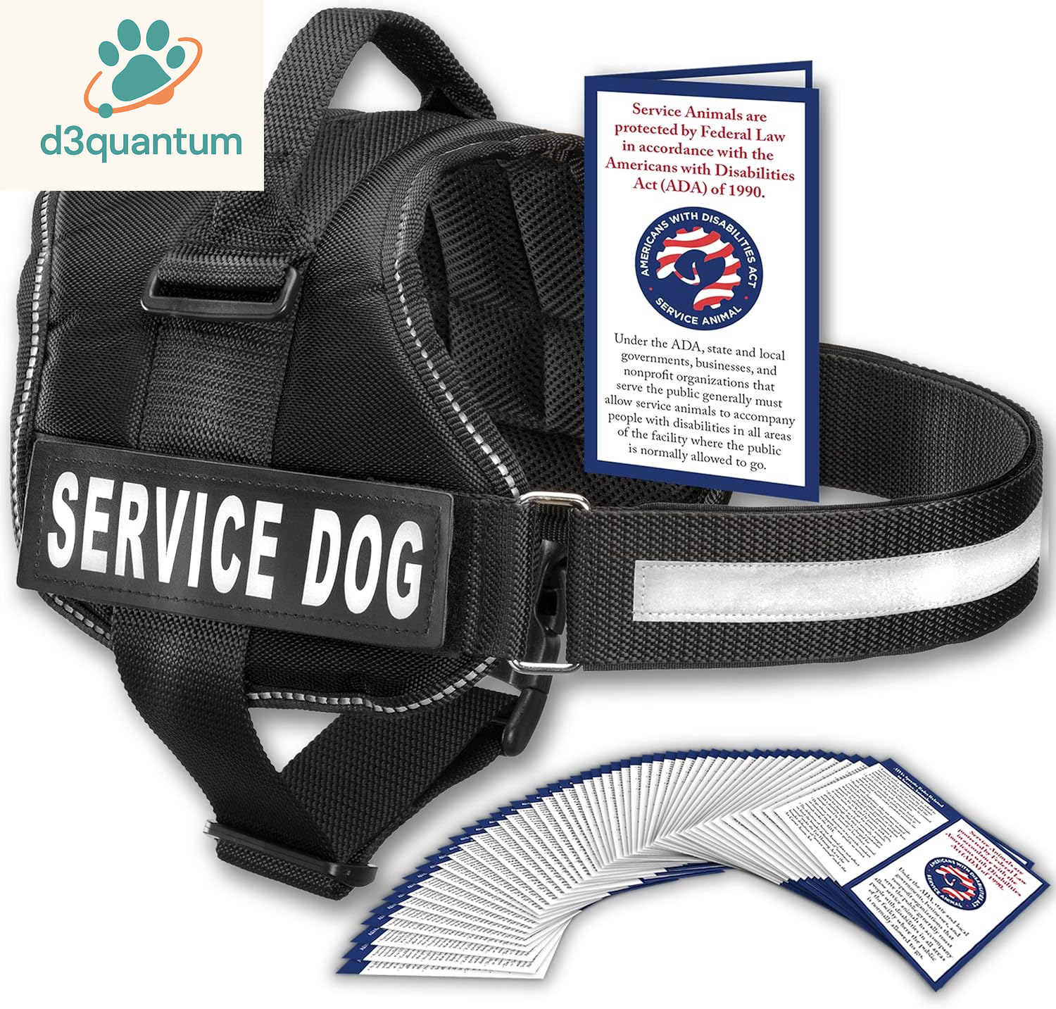 Service Dog Vest with Hook and Loop Straps and Handle - Harness Is Available in 8 Sizes from XXXS to XXL - Service Dog Harness Features Reflective Patch and Comfortable Mesh Design Bright Red