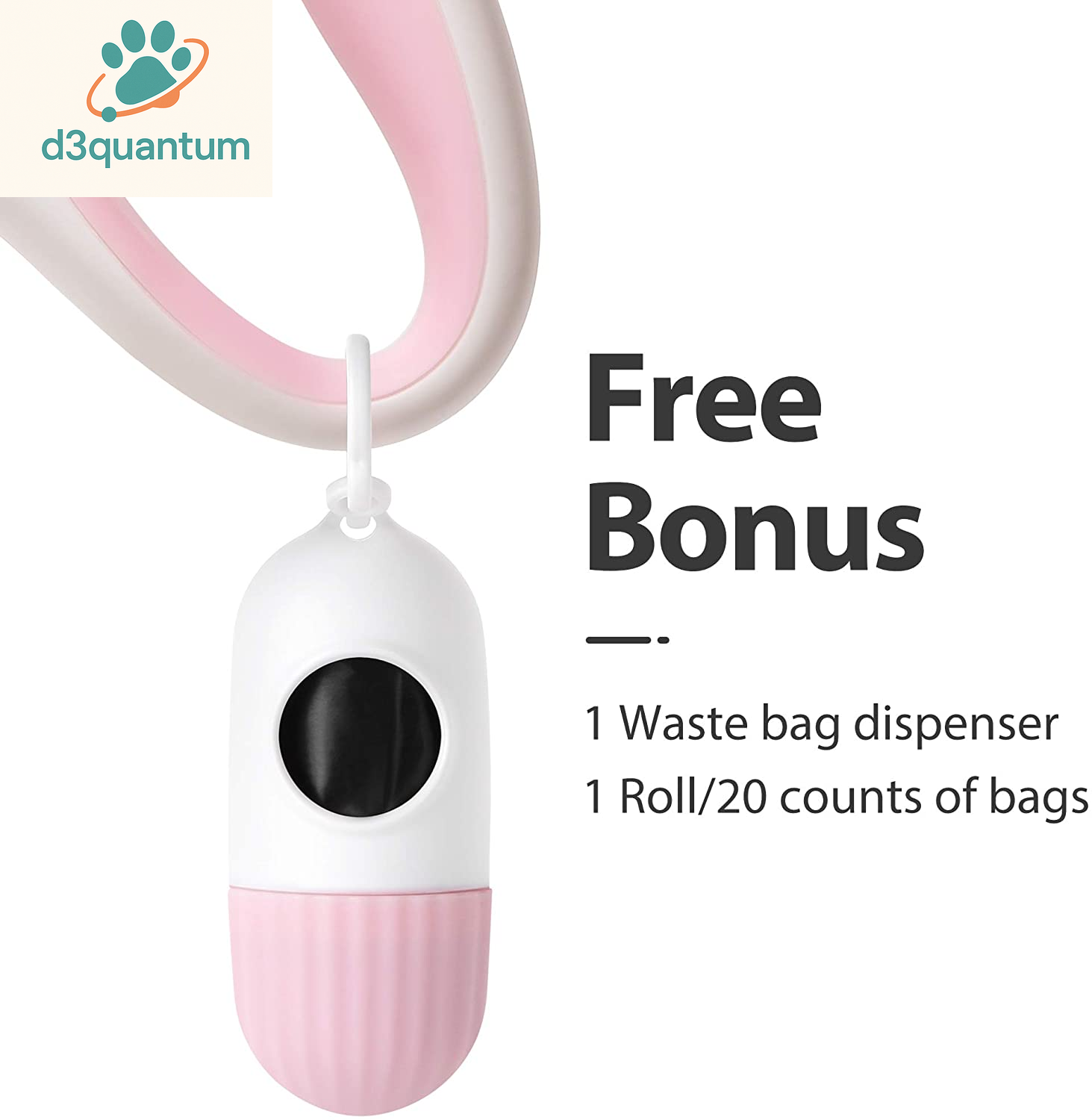 Fida Retractable Dog Leash with Dispenser and Poop Bags, 10 Ft Pet Walking Leash for X-Small Dog or Cat up to 18 Lbs, Anti-Slip Handle, Tangle Free, Reflective Nylon Tape (XS, White)