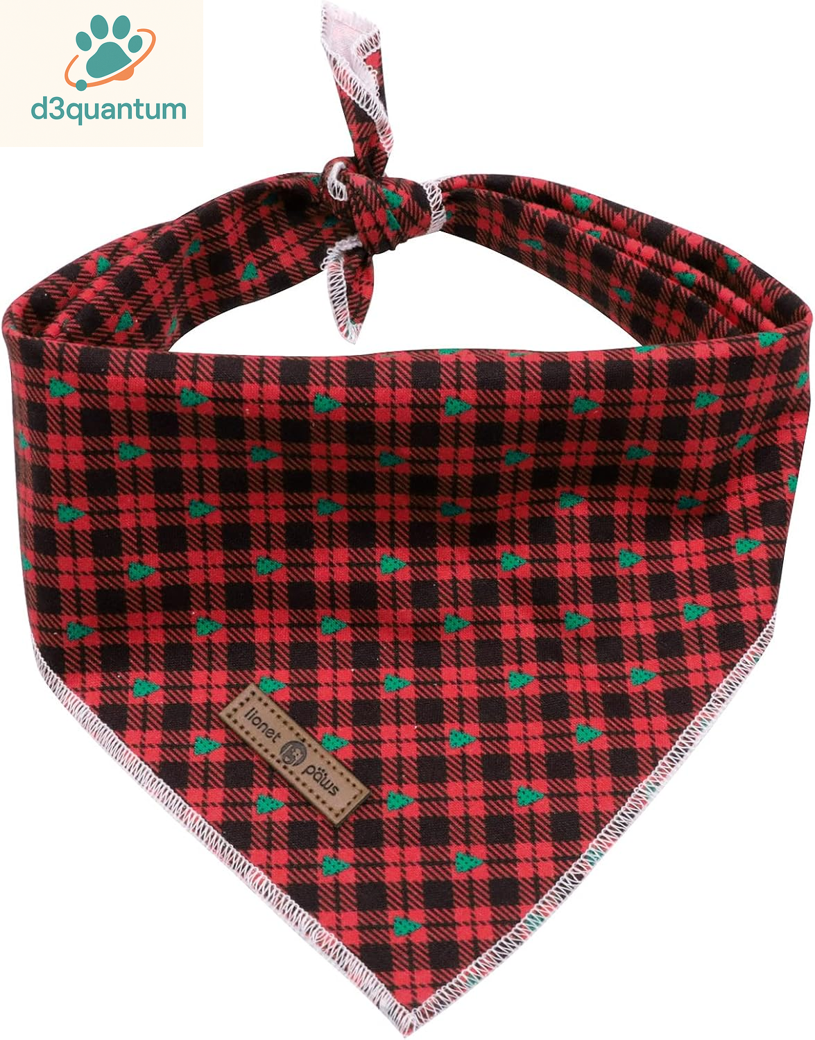 Lionet Paws Dog Bandana for Small Medium Large Dogs, Cat Kerchief Blue DOIT, Triangle Bibs Scarf for Girl or Boy