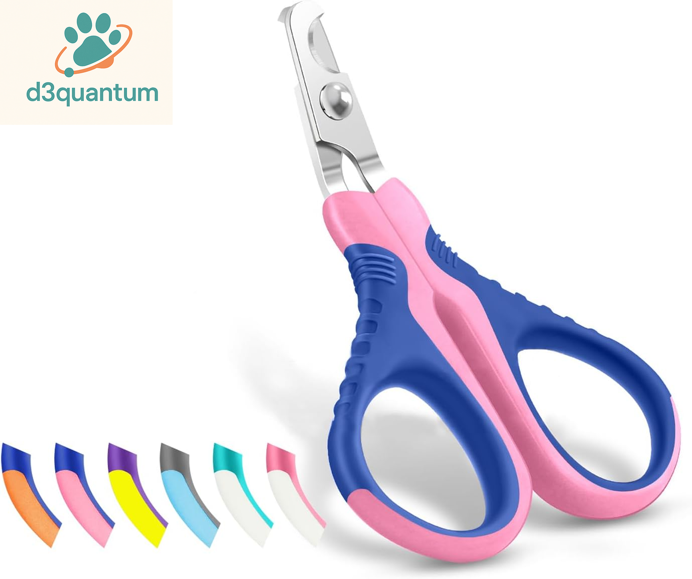 Wepet Professional Pet Nail Clippers U07.1, Curved Scissor Design for Cats, Kittens, Dogs, Puppies, and Small Animals, White/Pine Green