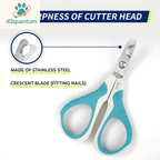 Wepet Professional Pet Nail Clippers U07.1, Curved Scissor Design for Cats, Kittens, Dogs, Puppies, and Small Animals, White/Pine Green